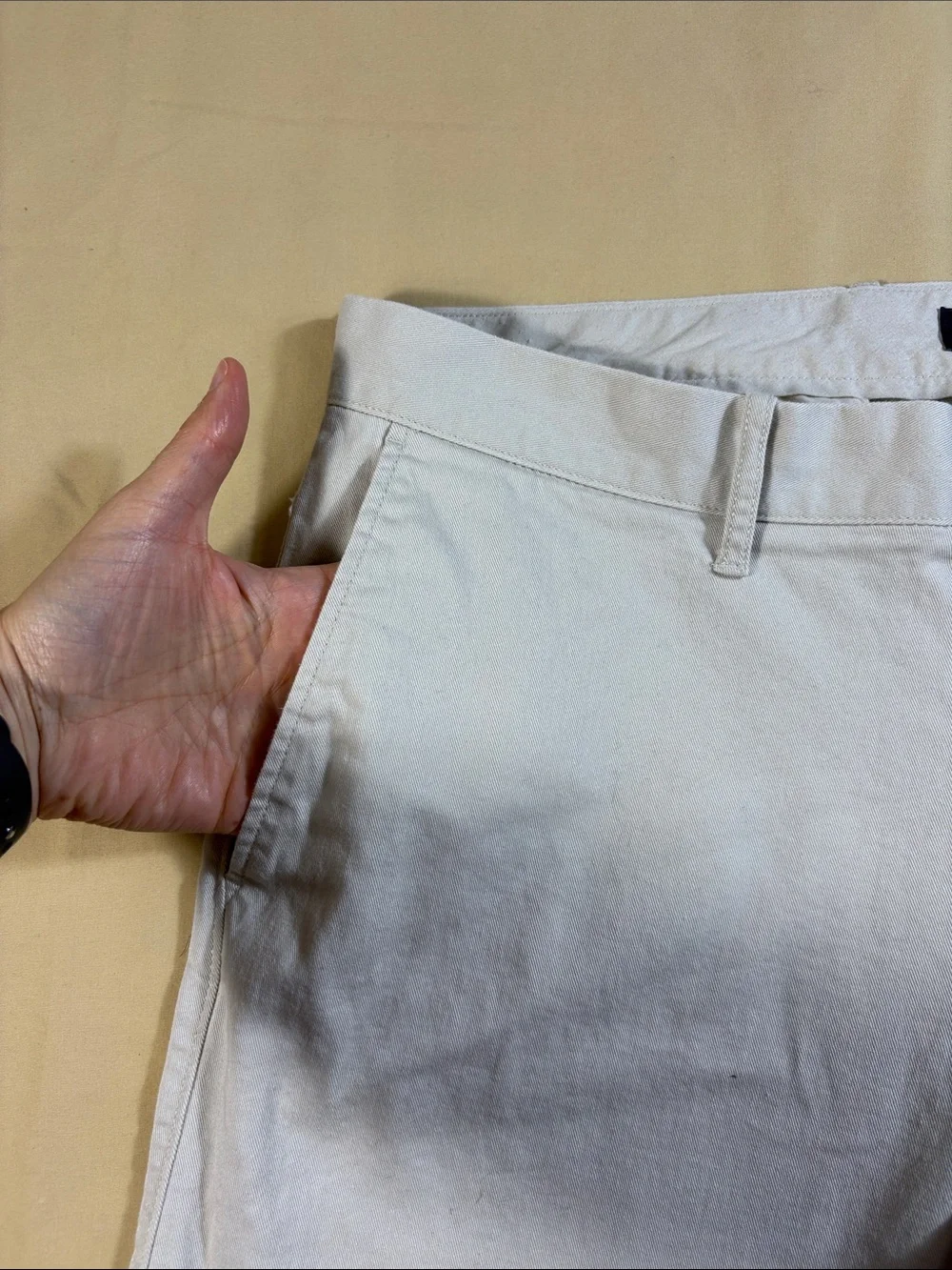 J.Crew Flex Mens 33x30 Slim Fit Chino Pants Light Khaki Tan Twill Trousers